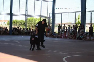 Exhibición de perros policía en Vistahermosa