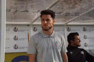 Jorge García, en el derbi ante Unionistas | FOTO JUANES