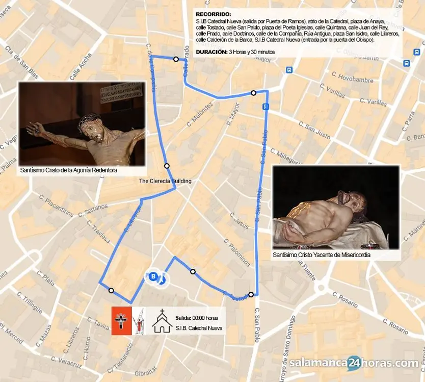 Recorrido del Cristo Yacente 2025