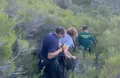 La Guardia Civil durante el operativo de búsqueda de los dos excursionistas en Herguijuela de la Sierra. Guardia Civil