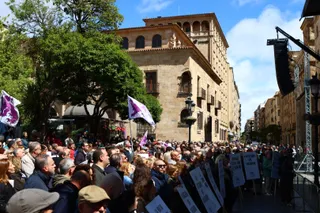 Así se ha vivido, en imágenes, la protesta que clama mejores conexiones ferroviarias en Salamanca | Mateo G.J.