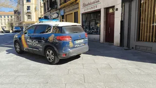 Policía Nacional en la plaza del Corrillo. Foto de archivo