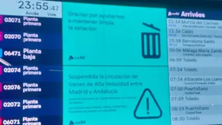 Pantallas de Atocha tras el accidente ferroviario en Córdoba | S24H
