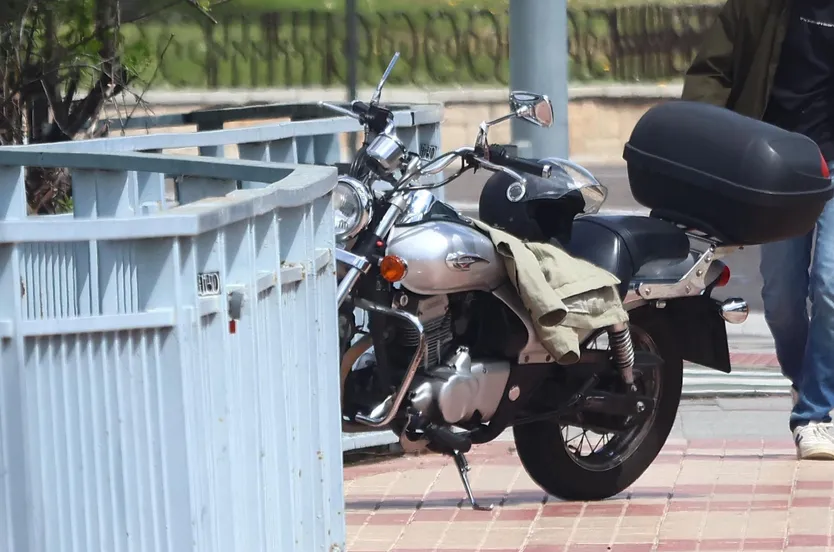 Motocicleta involucrada en el accidente