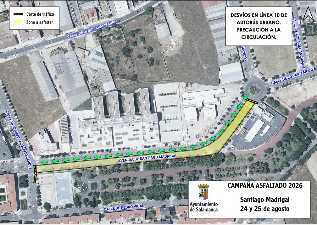 Cortes De Tr&aacute;fico En Santiago Madrigal