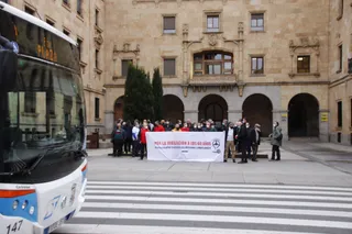 Concentración de la Plataforma por la Jubilación a los 60 años de conductores