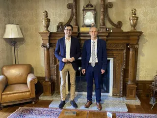 José Luis Mateos junto a Ricardo Rivero