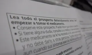 Imagen de archivo de un prospecto. Foto Infosalus