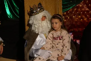 Sofía con Melchor, su Rey Mago preferido