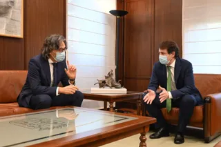 Mañueco en su reunión con el fiscal superior de Justicia de Castilla y León