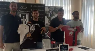 Mario Gómez, Borja Díaz y Losada, junto a Toni García | FOTO SALAMANCA24HORAS.COM