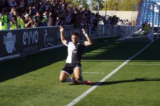 Losada celebra su gol al Rayo Majadahonda | FOTO SALAMANCA24HORAS.COM