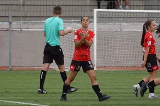 Celebración de un gol del Salamanca Fútbol Femenino.