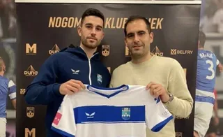 Diego Barri, en su presentación con el Osijek | FOTO SALAMANCA24HORAS.COM