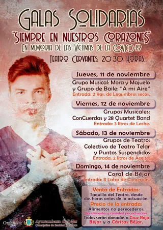 CARTEL GALAS SOLIDARIAS NOVIEMBRE 2021 Béjar