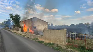 Incendio en la finca Las Viñas de Santa Marta de Tormes 