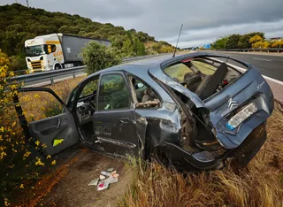 Un varón herido en un accidente entre un turismo y una furgoneta en la A-62 | José Vicente (ICAL)