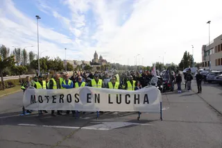 Manifestación de moteros. Fotos Andrea M.