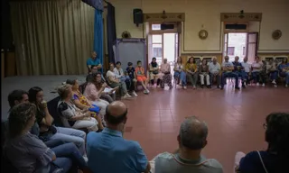 Reunión en Ciudad Rodrigo en apoyo a los bomberos