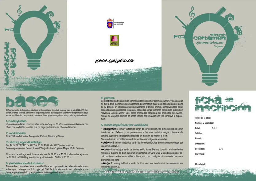 folleto septimo concurso jovenes talentos