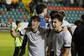 Los jugadores del Salamanca CF UDS celebran su victoria ante el Sanse.
