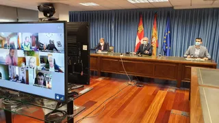 El delegado del Gobierno, Javier Izquierdo, preside la reunión del Comité Ejecutivo Regional de Vialidad Invernal