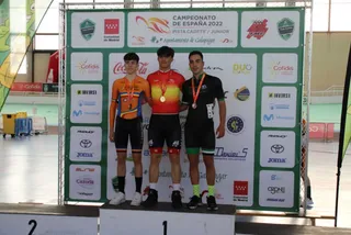 Podium 500m Cto España Pista Pablo Leno ECS