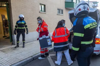 Llegada de la vacuna a la residencia de San Rafael