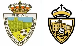Escudo antiguo y nuevo del Real Salamanca Monterrey.