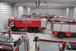 Bomberos del parque de Villares de la Reina