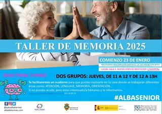 'Taller de Memoria' en Alba de Tormes para mejorar las habilidades cognitivas. Foto Ayuntamiento Alba de Tormes