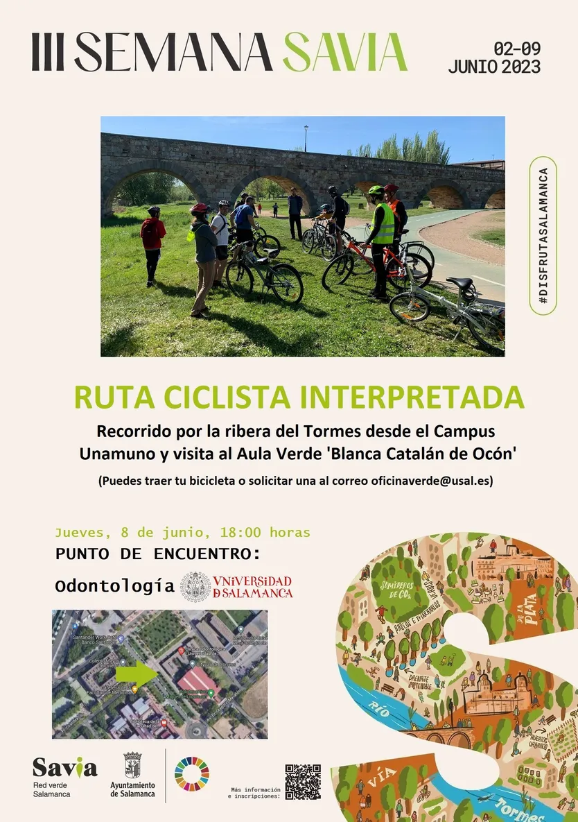 Cartel ruta bici Usal
