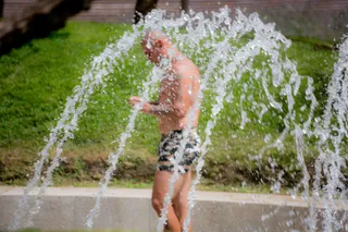 Ola de calor.Foto de archivo