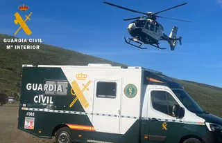 Dispositivo de búsqueda, montañero desaparecido en las lagunas del Trampal en Candelario. Foto Guardia Civil
