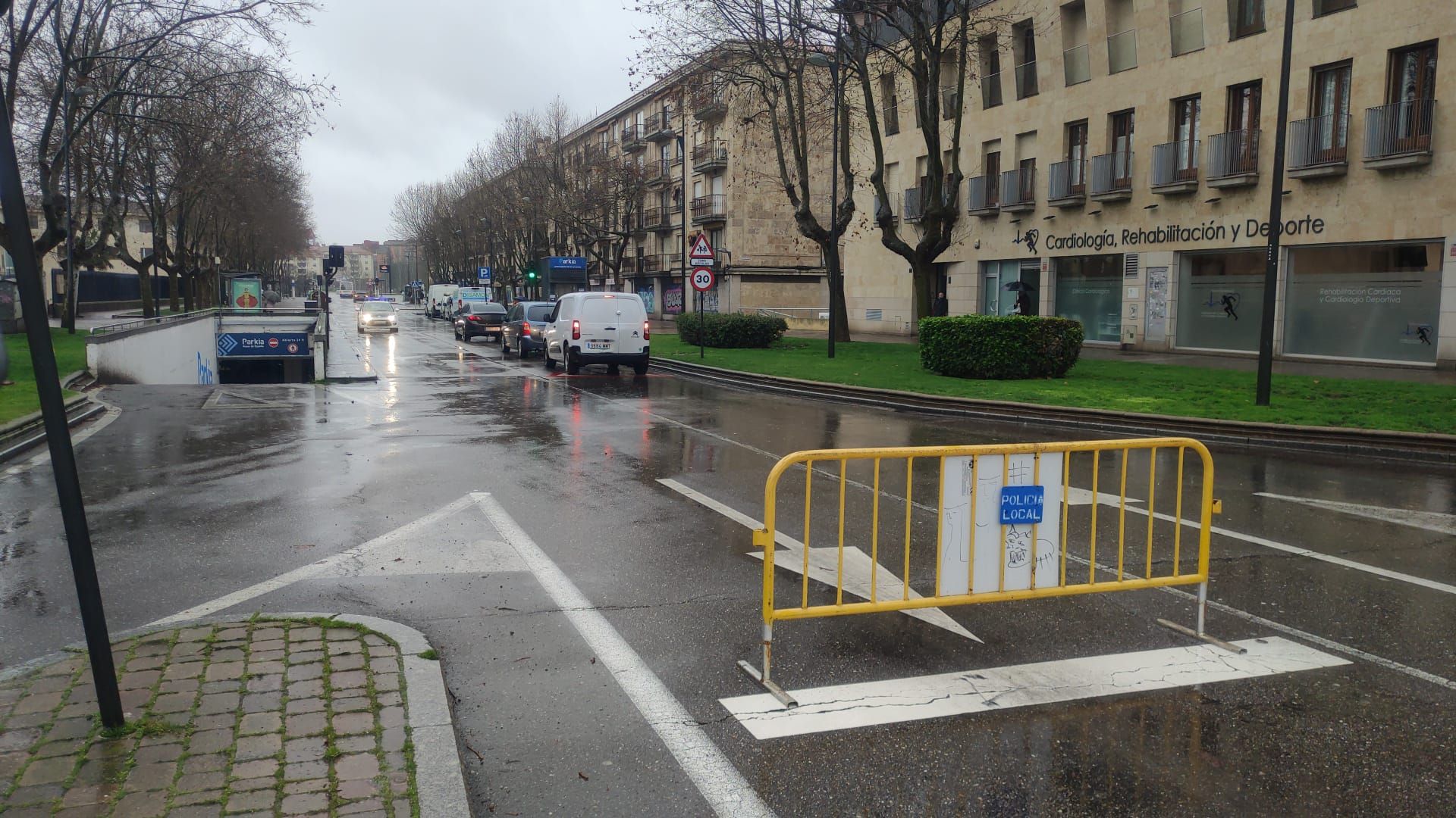 Cortado el tráfico por la tractorada en la avenida de los Reyes de España
