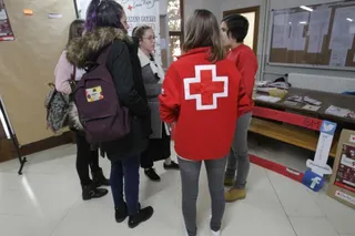 Mesas informativas de Cruz Roja por el Día de la Mujer.