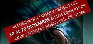 Cartel recogida de mantas y abrigos | FOTO USAL
