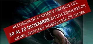 Cartel recogida de mantas y abrigos | FOTO USAL