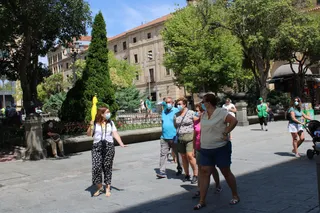 Turistas por las calles de Salamanca.