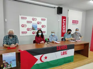 Presentación Marcha por la Libertad del Pueblo Saharaui en la sede de CCOO Salamanca