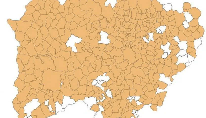 Mapa de los municipios del PERTE digitalización del Agua Diputación