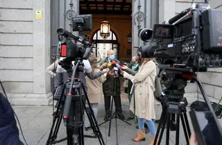 Francisco Igea atendiendo a los medios de comunicación | Agencia ICAL