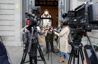 Francisco Igea atendiendo a los medios de comunicación | Agencia ICAL
