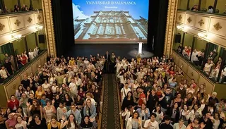 Estudiantes de los programas Erasmus y de movilidad internacional. Foto Comunicación Universidad de Salamanca