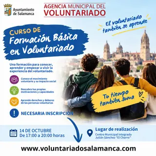 El Ayuntamiento de Salamanca organiza un curso gratuito de formación básica en voluntariado para impulsar la solidaridad ciudadana