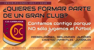 El Carbajosa abre las captaciones para sus categorías de base