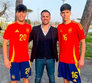 Nico y Jacobo, tras debutar con la selección española sub15