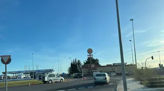 Accidente rotonda E.Leclerc