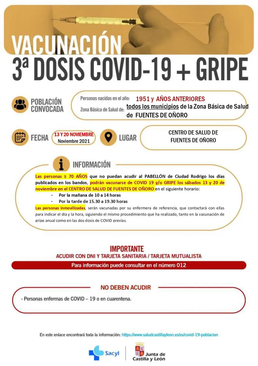FUENTES DE OÑORO VACUNACIÓN GRIPE + COVID 19 ≥ 70 AÑOS 13 y 20 NOVIEMBRE 2021. page 0001