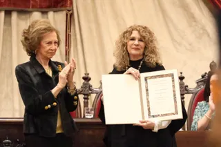 La Reina Doña Sofía, junto a la poeta Gioconda Belli, en la XXXII edición del Premio Reina Sofía de Poesía Iberoamericana. Fotos Andrea M.